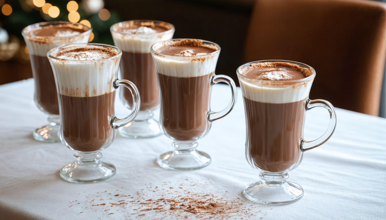 Hot Chocolate Served in Glass Cups