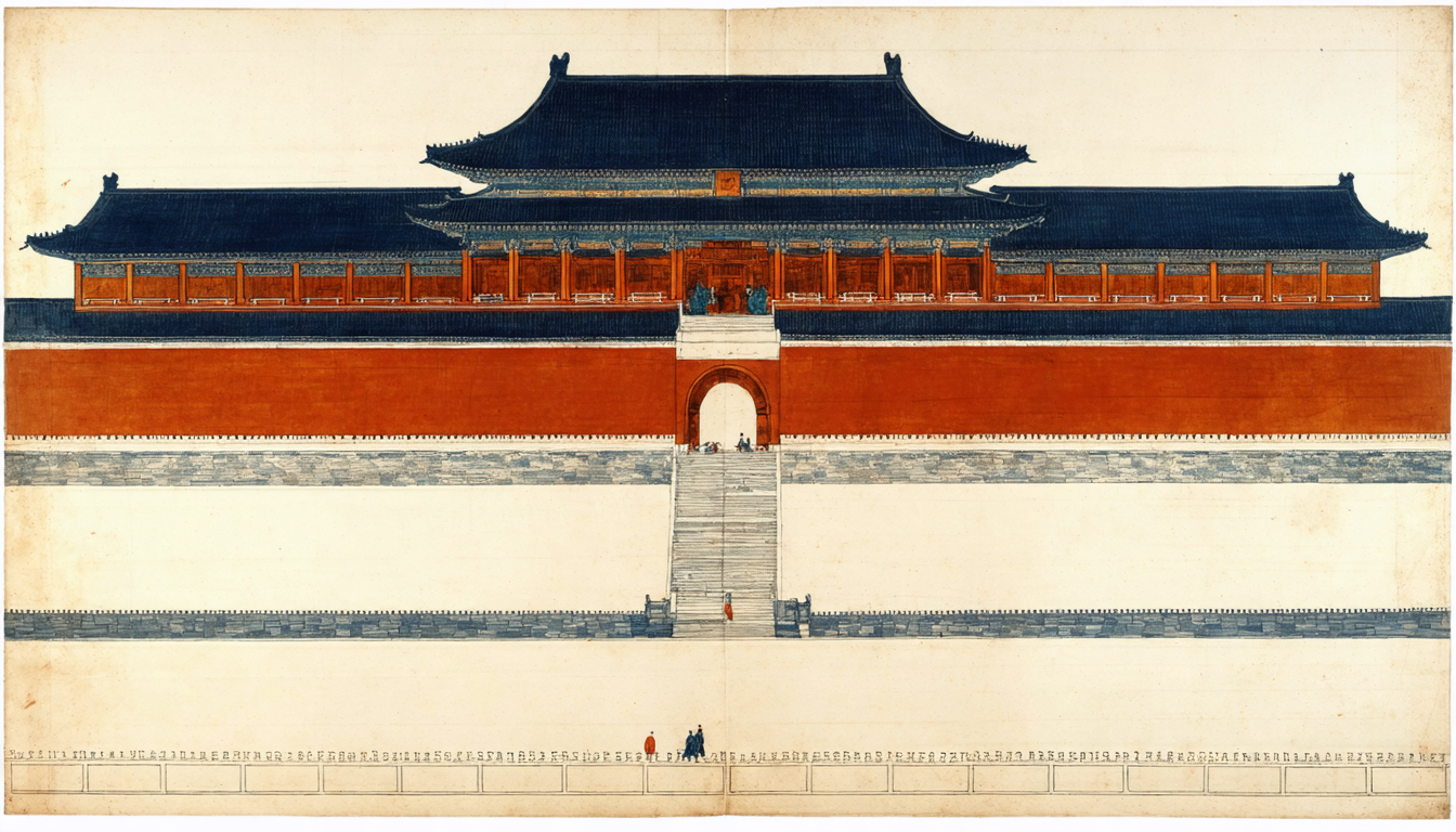 A building drawing from the Sung Dynasty, China