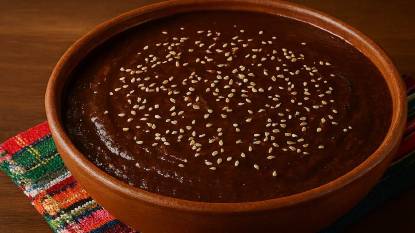 oaxacan mole prepared ina large bowl