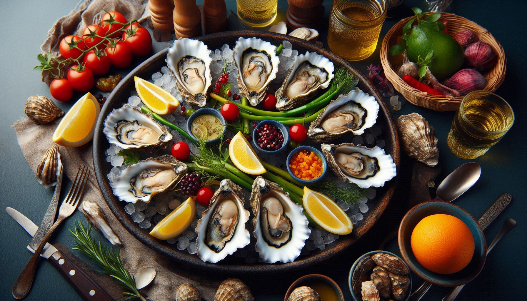 Oysters Ready to be Served ina Restaurant